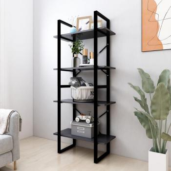 Mueble estantería 4 niveles gris 60x30x140 cm
