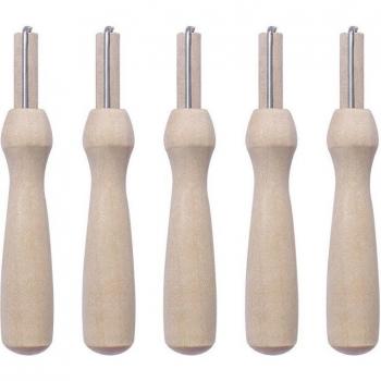 LMDZ 5Pcs/set Handmade Wooden with Felting Needles DIY Craft Sewing Needlework Felt Hand Needles Tool Set Felt DIY Accessories