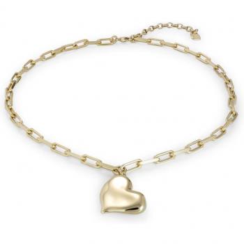 UNOde50 Heart-Shaped Gold Plated Necklace (COL1669ORO0000U)