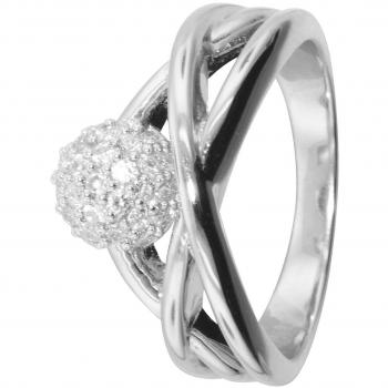 Trendor Zirkonia Damenring Silber 51/16,2 68565-51