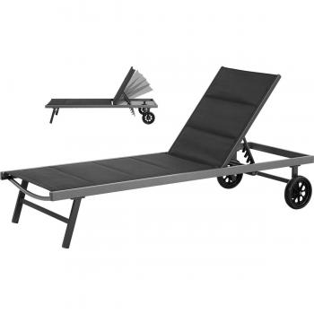 Sdraio ‘Bella’ Phoenix – Habitat et Jardin, Alluminio e Textilene Nero