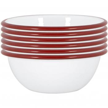 16cm White Enamel Serving Bowls Pack of 12