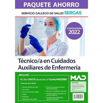 Paquete Ahorro Técnico/a en Cuidados Auxiliares de Enfermería. Servicio Gallego de Salud (SERGAS)