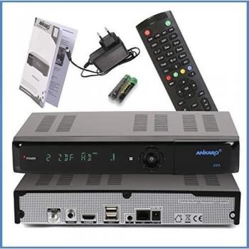 Ankaro AVA DVB-S2X Receiver in Schwarz mit alphanumerischer Anzeige