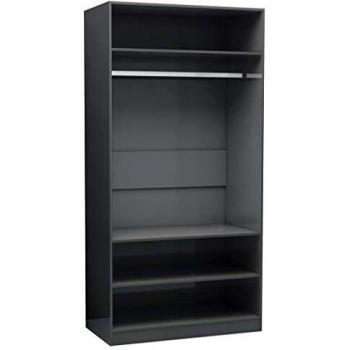 Garde-Robe Gris Brillant 100 x 50 x 200 cm Aggloméré