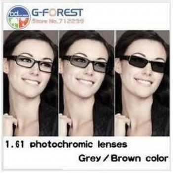 Lentes ópticos fotocromáticos 1.61HMC gris/marrón