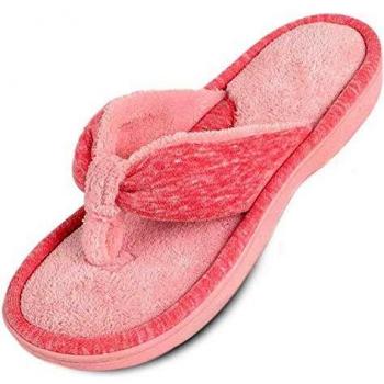 UK7‑8 Wishcotton Pampered Pink Flip‑Flop Spa Towel – Adjustable