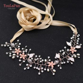 YouLaPan SH236-RG Bohemian Bruidsriem met Strass
