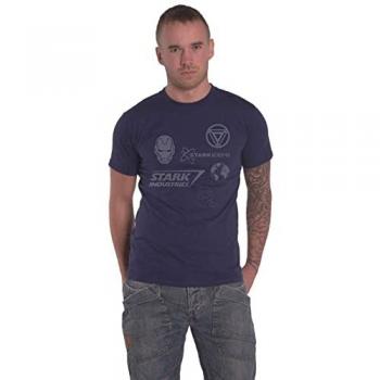 Iron Man: Stark Expo Logo T‑Top (Large, Navy)