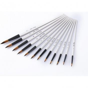 Ensemble de pinceaux en bois et nylon pour artistes 03151
