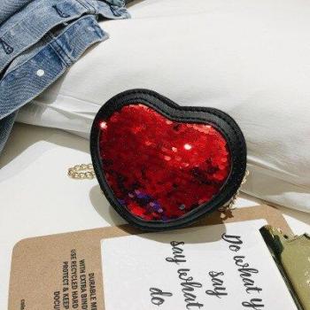 Monedero brillante en forma de corazón para chicas