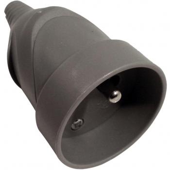 Connettore Elettrico Femmina 16A 2P + T Grigio Dritto