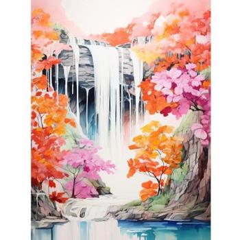 Lush Orchard Cascade Art