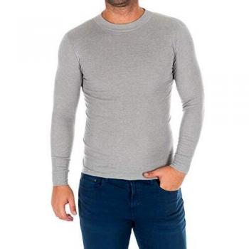 Camiseta Kisses And Love Manga Longa 1625-H-GRIS para Homens