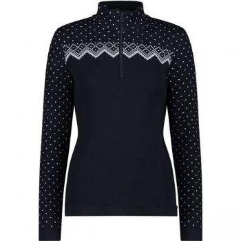 CMP Damen Pullover WOMAN SWEAT KNITTED – Schwarzer‑Blauer Look – Größe 42