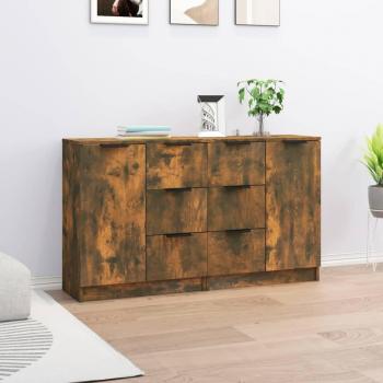 VidaXL 2 pcs Smoked Oak Sideboards 60x30x70 cm Engineered Wood