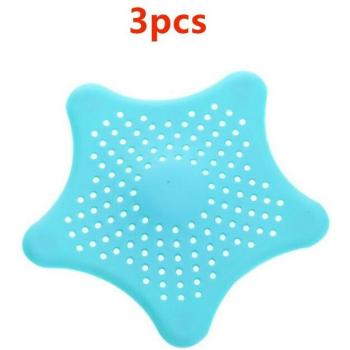 Triple Pack Anti-Clog Five-Petal Silicone Sewer Strip – Home Use