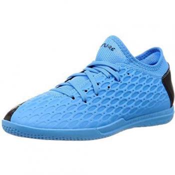 PUMA Unisex Future 5.4 Jr. Football Boots – Neon Blue & Pink Alert