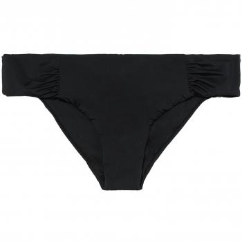 Sustainable Black Bikini Bottoms – High Waist, Frunce Lateral, Small