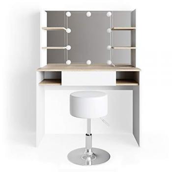 Coiffeuse Vicco Daenerys, Blanc/Sonoma