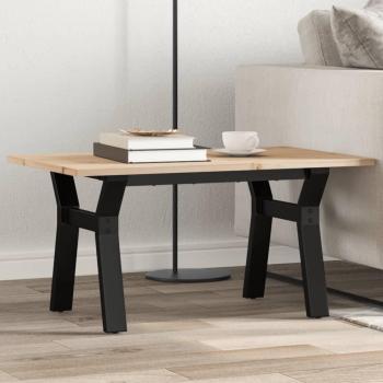 Meuble salon Y‑table 80 × 50 × 40 cm – pin massif & fonte