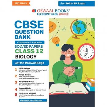 Oswaal CBSE Question Bank Class 12 Biology Chapterwise and Topicwise Solved Papers For Board Exams 2025