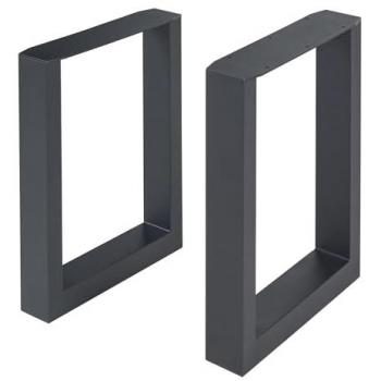 Gambe per Tavolini Fai da Te 43 x 30 cm in Acciaio Nero