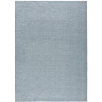 Tapis bleu uni lavable, 120x170 cm
