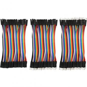 Câble 120 pcs 10 cm Dupont 40 pin M-M + M-F + F-F – Plateforme Arduino