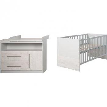 Maren 2 Piece Nursery Set Light Gray 70 x 140 cm