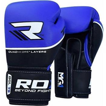 RDX T9 Ace Blue 14oz Boxing Gloves – Full-Grain Leather