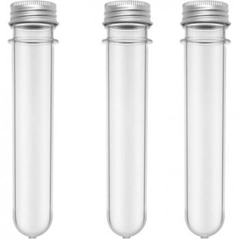 40ml Clear Plastic Test Tubes with Screw Caps, 10 Count