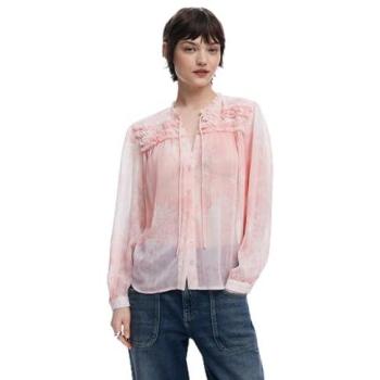 Blusa de Fio Poliéster Babada Vermelha XS