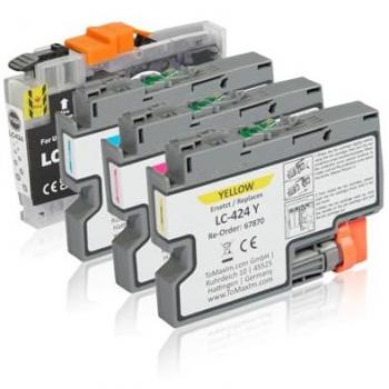 TonerPartner Multipack kompatibel zu Brother LC-424VAL 4-Farben (1xBK, 1xC, 1xM, 1xY)