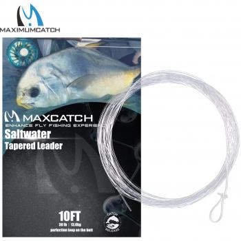 Maximumcatch – ligne de Leader conique, 10 pieds, 10 à 30lb, eau salée, 6 pièces, avec boucles, couleur claire