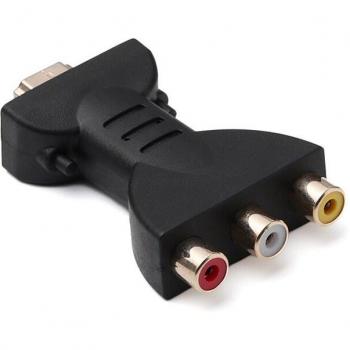 Conector HDMI‑RCA RGB con Salida de Audio 1080p 720p Para Televisión, DVD y Proyección