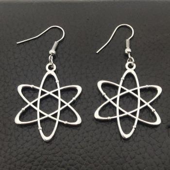 Boucles d'oreilles en alliage d'argent et zinc, 1 paire, breloques géométriques