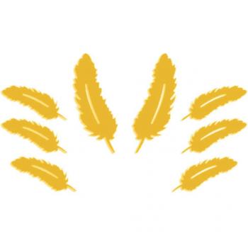 Mural Art Plume Mirrored Stickers