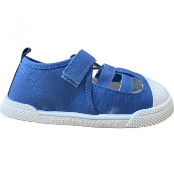 Sandales enfant Bleu Limon par Blanditos