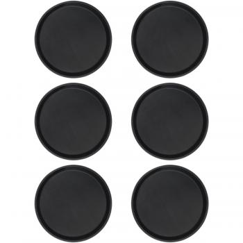 Black Round Non-Slip Serving Trays