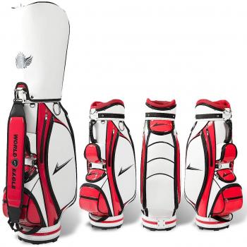 Helles Rot-Weiß-Caddy‑Bag CBX003 für den Golfcart