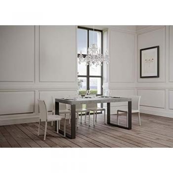 Tavolo Allungabile Tecno Premium Cemento Antracite 90x180 (fino a 440 cm)