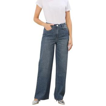Sapphire Diamante Wide Leg Jeans – Size 10XL