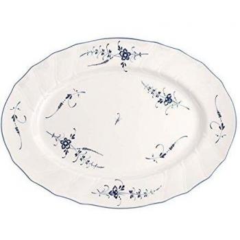 Premium 43 cm Villeroy & Boch Old Lu Oval Plate – White & Blue