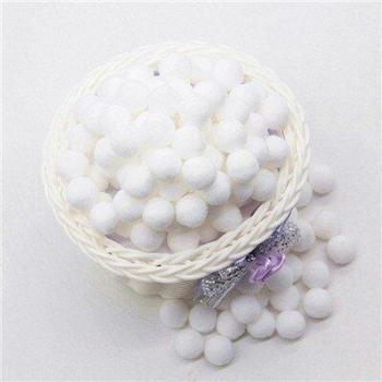 White Pom Poms 20mm