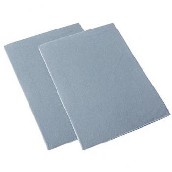 Homescapes Unisex 100% Brushed Cotton Cot Flat Sheet Pair – 100x150 cm, Blue
