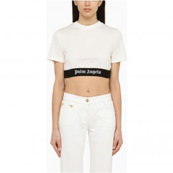 T-shirt cropped Palm Angels Bianco Taglia XS