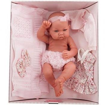 Muñeca recién nacida Nica con ajuar, color rosa