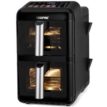 Space‑Saving 12L Twin Basket Air Fryer – Sync Cook