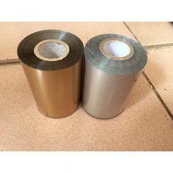 Rollo plástico mate para estampados, dorado/plateado, 8cm x 120m, caja con 2 rollos